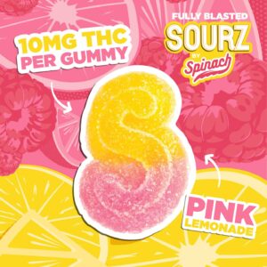 SOURZ by Spinach - Fully Blasted Pink Lemonade Gummies